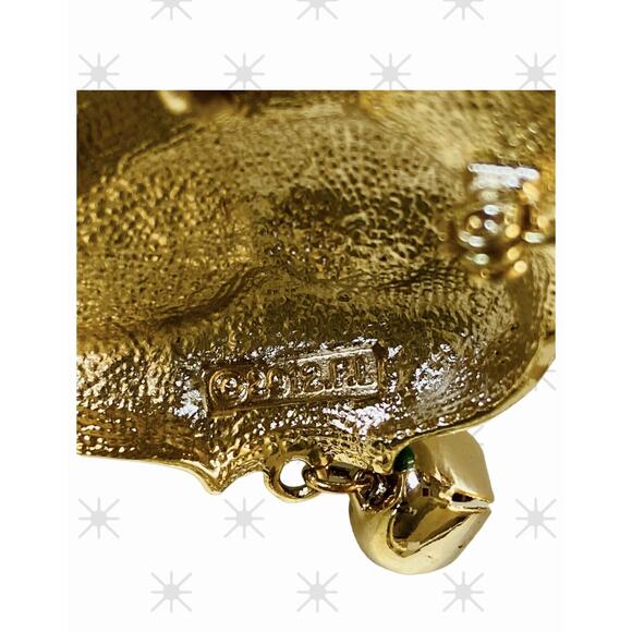 New Enamel & Crystal Santa Claus Kitty CAT kitten CHRISTMAS Xmas Pin Brooch - Picture 5 of 5